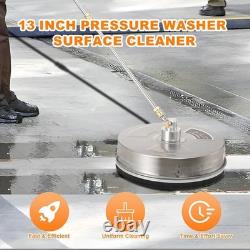 13in Flat Surface Cleaner for Pressure Washer, Power Washer Attachment 4000 PSI