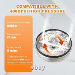 13in Flat Surface Cleaner for Pressure Washer, Power Washer Attachment 4000 PSI