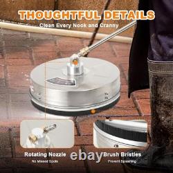 13in Flat Surface Cleaner for Pressure Washer, Power Washer Attachment 4000 PSI