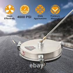 15 High Pressure Washer Flat Surface Cleaner 4000 PSI Power Washer for Driveway