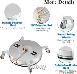 16.5 Inch Pressure Washer Surface Cleaner 4000 PSI Stainless Steel Power Washer