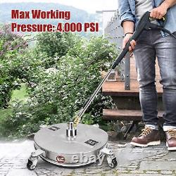 16.5 Inch Pressure Washer Surface Cleaner 4000psi Stainless Steel Power
