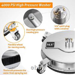 16.5in 4000 PSI Pressure Washer Surface Cleaner Stainless Steel Power Washer