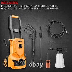 1813PSI 1.45 GPM Portable High-Pressure Washer Power Cleaner Car Washing Machine