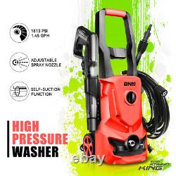 1813 PSI 1.45GPM High Pressure Power Washer Portable Electric Cleaner Machine