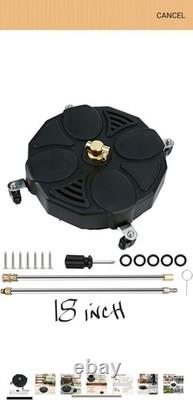 18 Power Pressure Washer Nozzle Patio Surface Cleaner Attachment 3600PSI