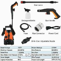 2022- Electric Pressure Washer Jet Wash Patio Cleaner 2000W 135 BAR 2000 PSI Wow
