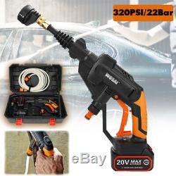 20V 320PSI Portable Pressure Spray Gun Washer Cordless Power Cleaner with Battery
