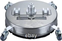 20 Pressure Washer Surface Cleaner 4200 PSI Dual Handle 4 Wheels Stainless