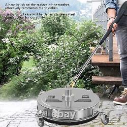 20 Pressure Washer Surface Cleaner With 4 Wheels 4000 PSI Stainless Steel Power