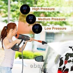 21V Cordless Pressure Washer, Bravolu Portable Jet Washer Kit MAX 580 PSI 4.0Ah