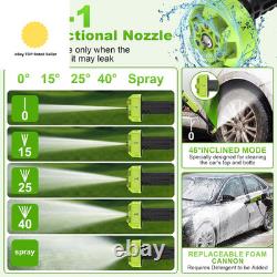 21V Cordless Pressure Washer with LED Battery Display, up to 1000 PSI Portable P