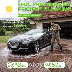 21V Cordless Pressure Washer with LED Battery Display, up to 1000 PSI Portable P