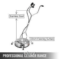 22 Pressure Power Washer Rotary Flat Surface Patio Cleaner 4000psi 3/8 Connect