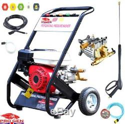 2500PSI Easy Start Petrol Power Pressure Jet Washer Brass Pump With Gun Hose