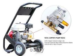 2500PSI Easy Start Petrol Power Pressure Jet Washer Brass Pump With Gun Hose