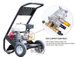 2500PSI Easy Start Petrol Power Pressure Jet Washer Brass Pump With Gun Hose Sal