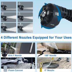 2900 PSI/200 Bar Cordless Pressure Washer, 6 in 1 Power Washer Black