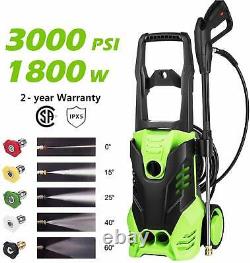 3000PSI/150 BAR Electric Pressure Washer Water High Power Jet Wash Patio Car New