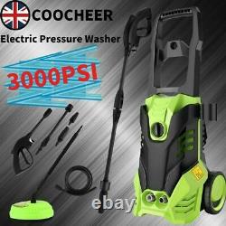 3000PSI Electric Pressure Washer 1800W High Power Water Jet Patio Car Garden UK