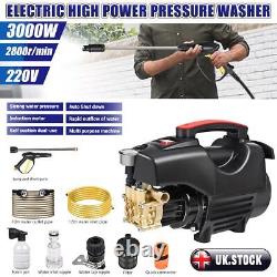 3000W 140BAR Electric Pressure Washer High Power Jet Water Wash Patio Car Washer