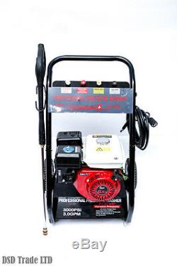 3000 Psi 6.5hp Petrol Power Pressure Washer 200 Bar