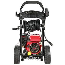 3000psi 7HP Petrol Power Jet Pressure Washer Low Oil Protection Clean Commercial