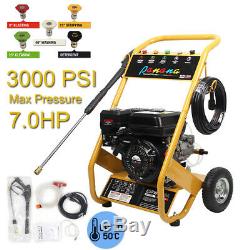 3000psi 7.0HP 10 Litre Petrol High Powered Jet Pressure Washer with Gun Hose