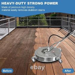 30 Pressure Washer Surface Cleaner Dual Handle Power Washer with Wheel 5200 PSI