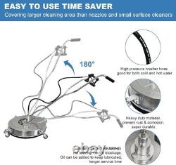 30 Pressure Washer Surface Cleaner Dual Handle Power Washer with Wheel 5200 PSI