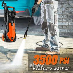 3500PSI Electric High Pressure Washer Adjustable 1900W Power Jet Car/Patio Clean