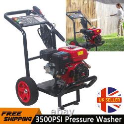 3500PSI Petrol Pressure Washer High Power Jet Wash Patio Car Cleaner Powerful UK