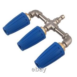 360° High Pressure Power Washer Rotating Triple Turbo Nozzle Spray Tip 4000PSI