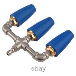 360° High Pressure Power Washer Rotating Triple Turbo Nozzle Spray Tip 4000PSI
