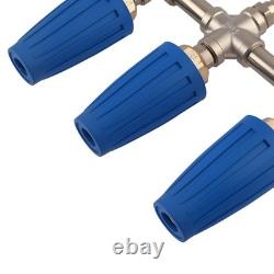 360° High Pressure Power Washer Rotating Triple Turbo Nozzle Spray Tip 4000PSI