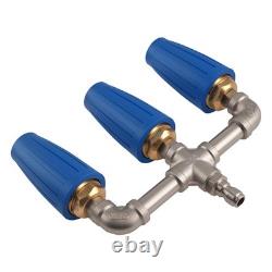 360° High Pressure Power Washer Rotating Triple Turbo Nozzle Spray Tip 4000PSI