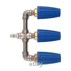 360° High Pressure Power Washer Rotating Triple Turbo Nozzle Spray Tip 4000PSI