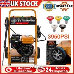 3950PSI Gas High Pressure Washer 5 Nozzles Powerful Washer 6.5HP 2.6GPM 8M Hose