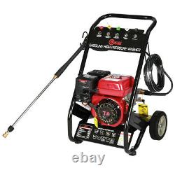 3950 PSI 7HP Petrol Pressure Washer High Powered Mobile Washing Machine with Gun