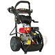 3950 Psi Petrol Pressure Washer High Power Cleaner With Quick-connect Spray Tips