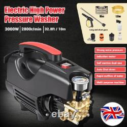 3KW Electric High Pressure Washer 140Bar Power Gun Jet Wash Patio Car Cleaner UK