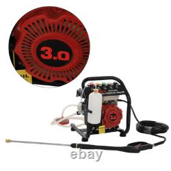 3.0hp Powerful 110bar 1590psi Petrol Pressure Washer Jet Wash Patio Cleaner Tool