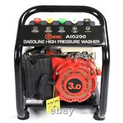 3.0hp Powerful 110bar 1590psi Petrol Pressure Washer Jet Wash Patio Cleaner Tool
