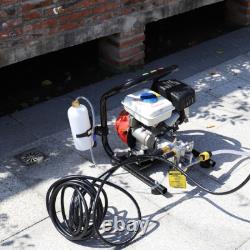 3.0hp Powerful 110bar 1590psi Petrol Pressure Washer Jet Wash Patio Cleaner Tool
