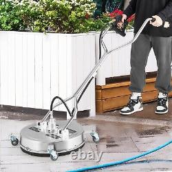 4000 PSI Power Pressure Washer Surface Cleaner Stainless Steel Washer with Casters
