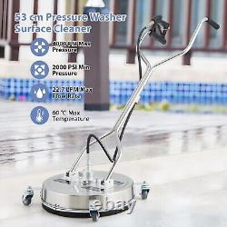 4000 PSI Power Pressure Washer Surface Cleaner Stainless Steel Washer with Casters