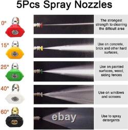4330 PSI Professional Power Washer Gun with 5 Interchangeable Spray Tips