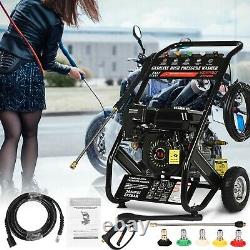 6.5HP Petrol Pressure Washer 3950PSI /272BAR Power Jet Wash With5 Nozzles 12M Hose