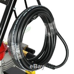 7HP Power Jet Mobile Petrol Pressure Washer 3950PSI Engine Cleaner With Gun Hose