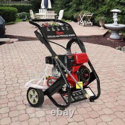 7.0HP Mobile Petrol Power Jet Washer 2200PSI High Pressure Wash Cleaner Machine